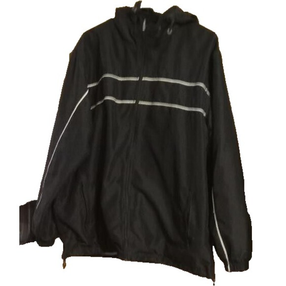 tek gear Other - TEC GEAR Zip Front Jacket Black Collar Pockets Size L All weather wind breaker